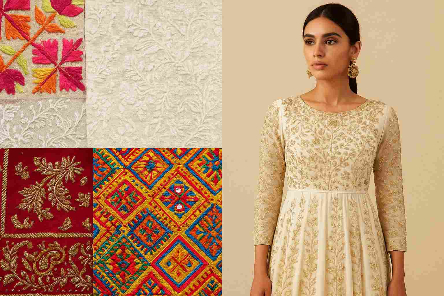 Traditional Embroidery and modern embroidery