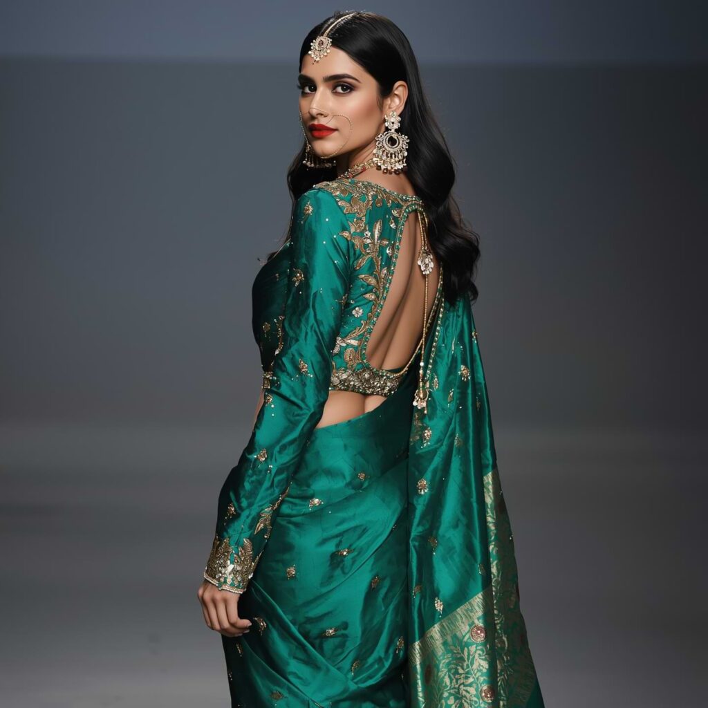 Lucid_Origin_A_model_wearing_a_luxurious_Banarasi_silk_saree_i_3 (1)