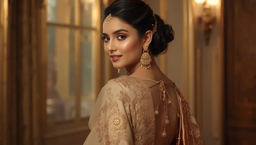 Lucid_Origin_Banarasi_silk_saree_with_intricate_golden_thread__3