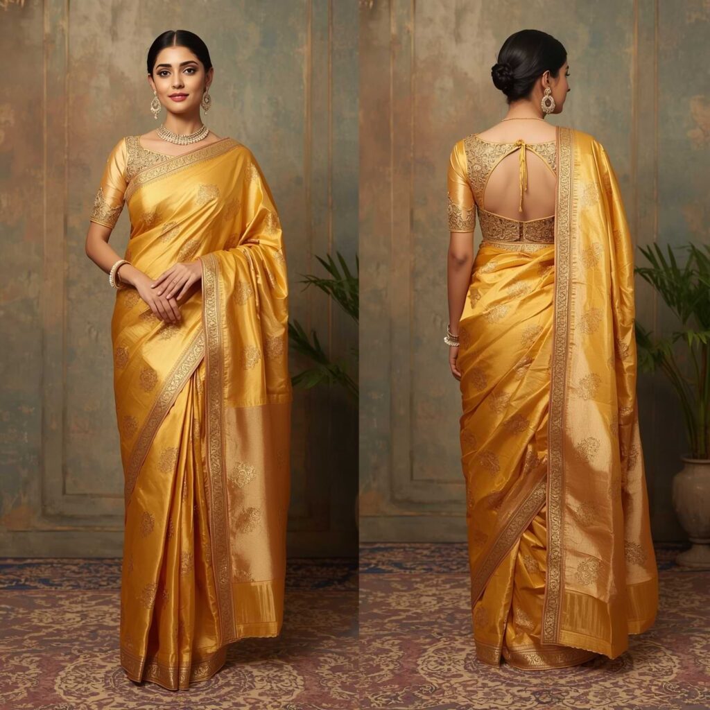 Lucid_Origin_Graceful_woman_in_a_golden_Banarasi_silk_saree_bl_2 (5)